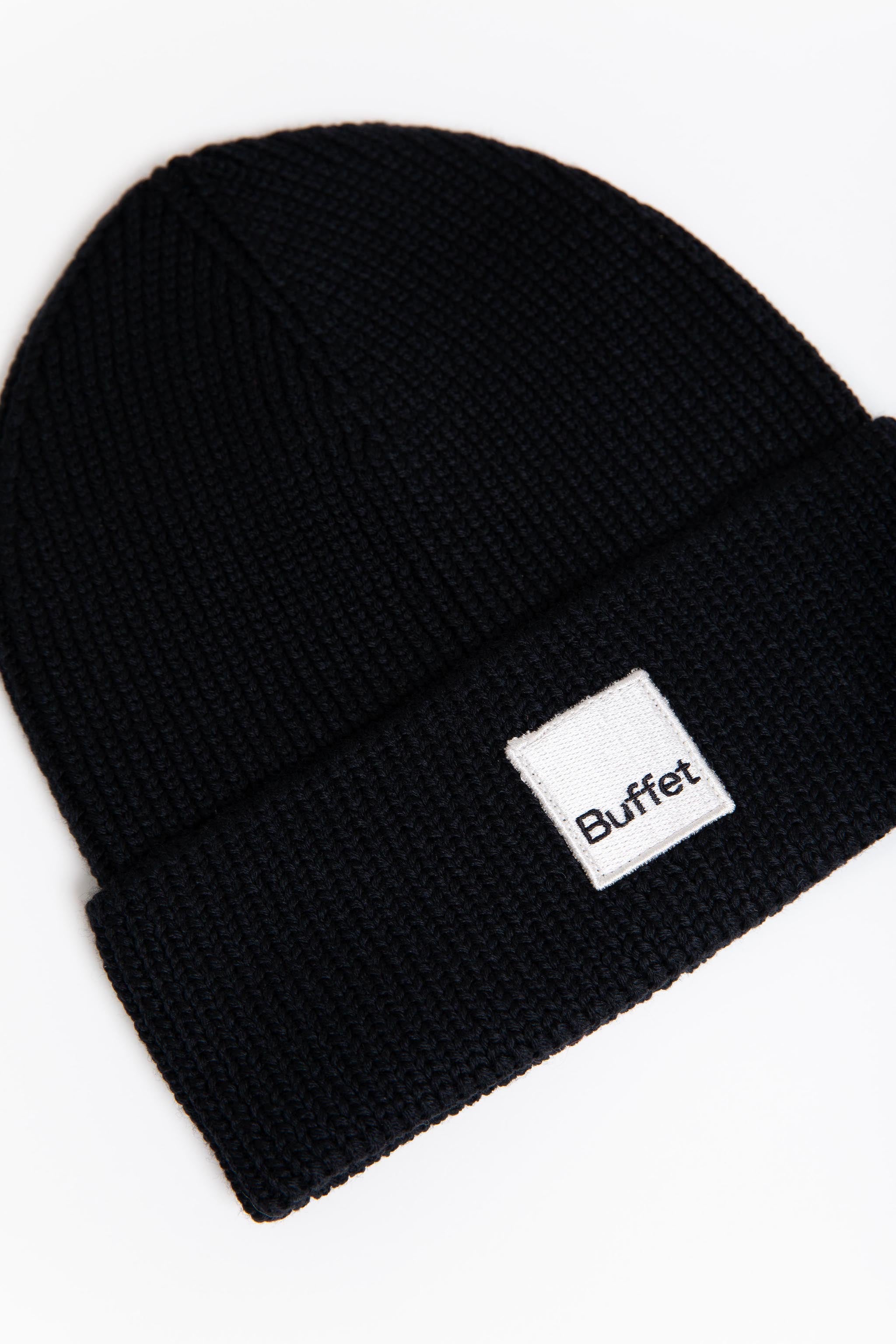 Black classic merino beanie