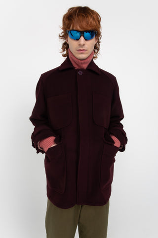 Burgundy men's coat