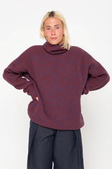 Virgin wool turtleneck sweater