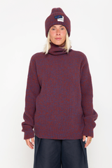 Virgin wool turtleneck sweater