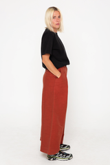 Brick wide tailored trousers