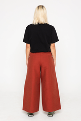 Brick wide tailored trousers
