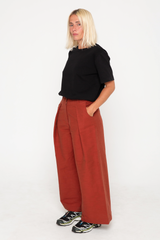 Brick wide tailored trousers