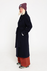 Navy wrap coat