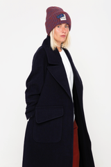 Navy wrap coat