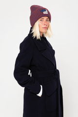 Navy wrap coat