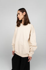 Beige unisex sweatshirt