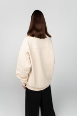 Beige unisex sweatshirt