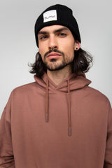 Brown unisex hoodie