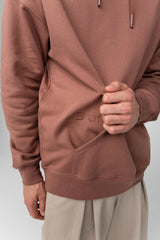 Brown unisex hoodie