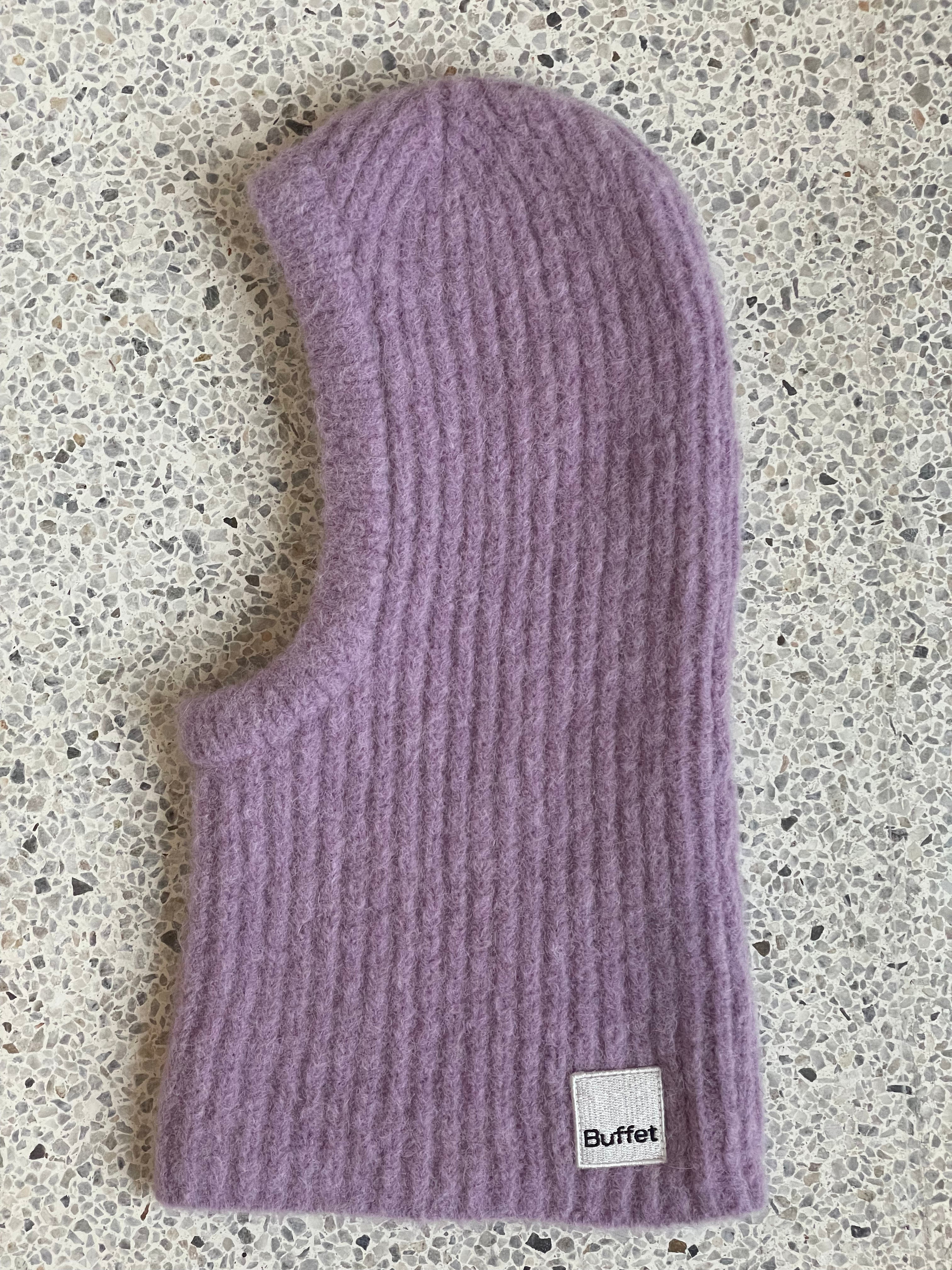 Lilac alpaca balaclava