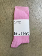 Pink basic rib socks
