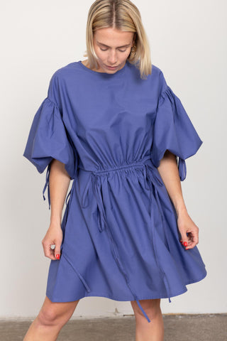 Violet short drawstring dress