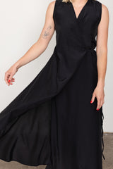 Black wrap dress