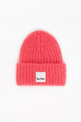 Pink chunky mohair beanie