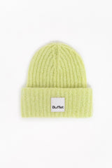 Lime chunky mohair beanie