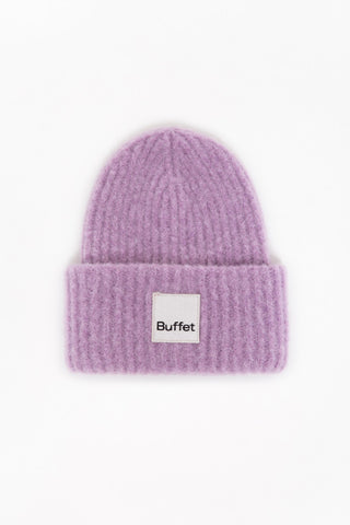 Lilac chunky alpaca beanie