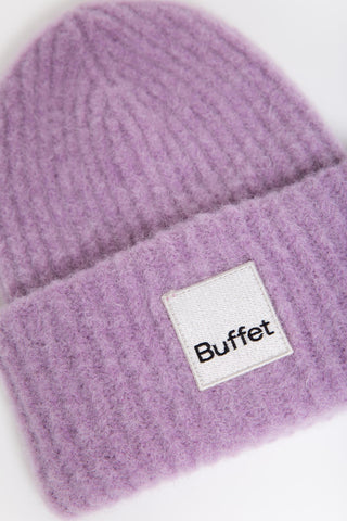 Lilac chunky alpaca beanie