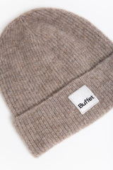 Warm grey classic alpaca beanie