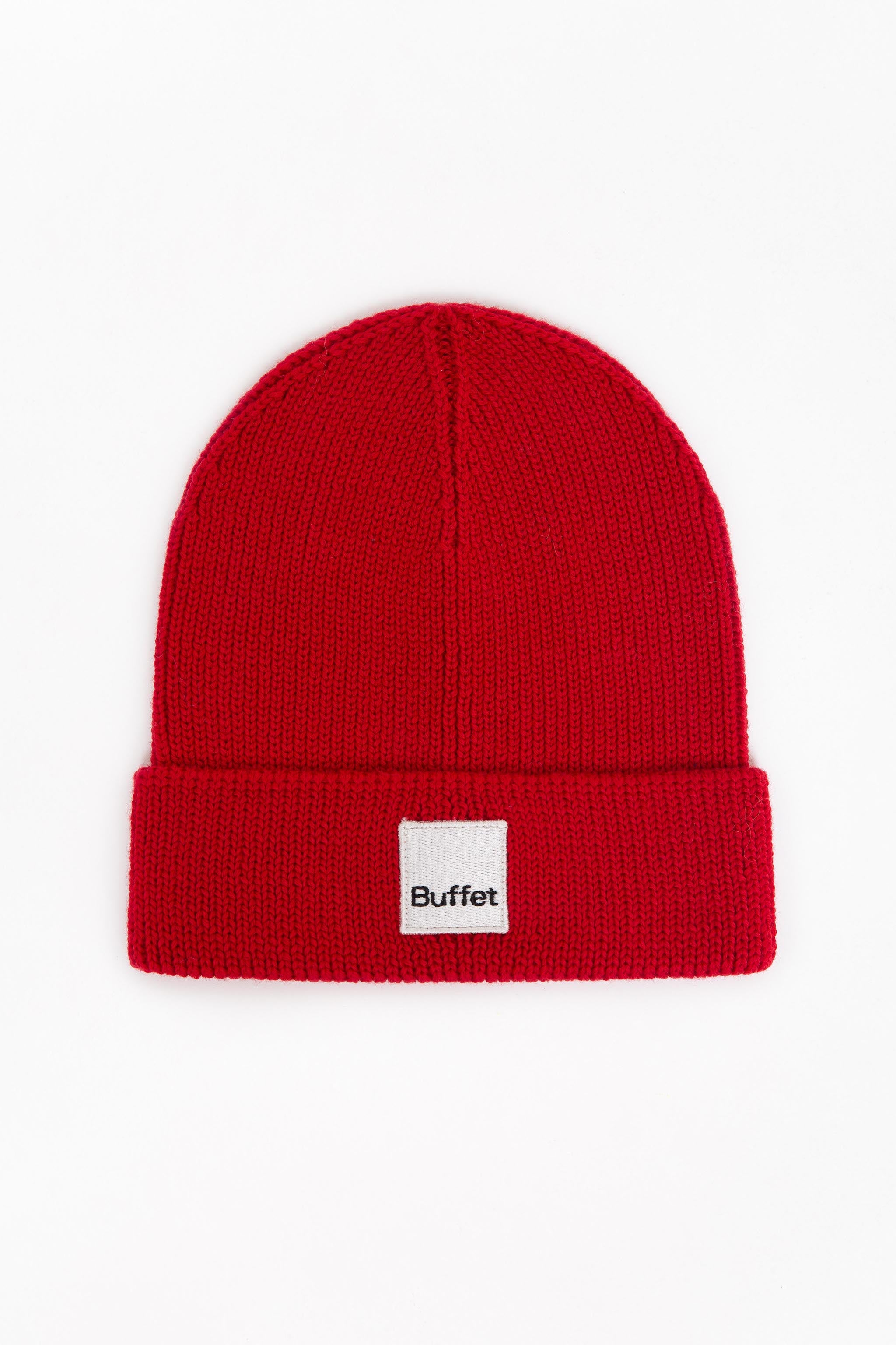 Red classic merino beanie