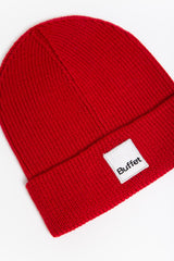 Red classic merino beanie