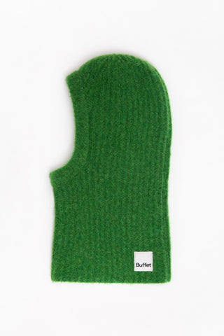 Green alpaca balaclava