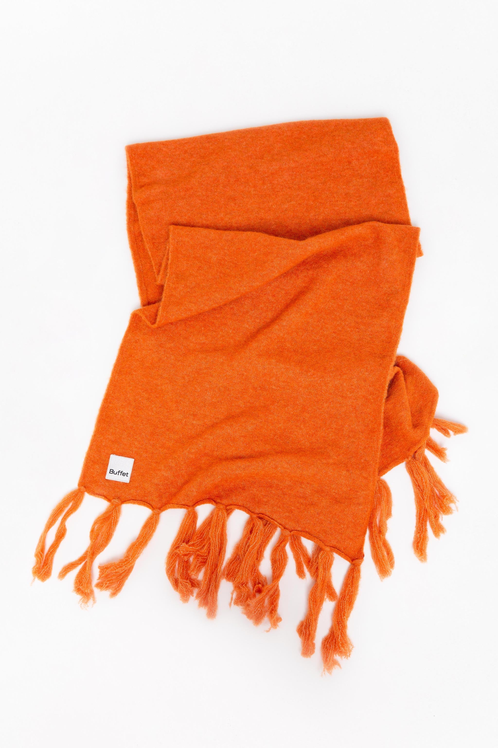 Orange alpaca maxi scarf