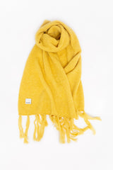 Pastel yellow alpaca scarf