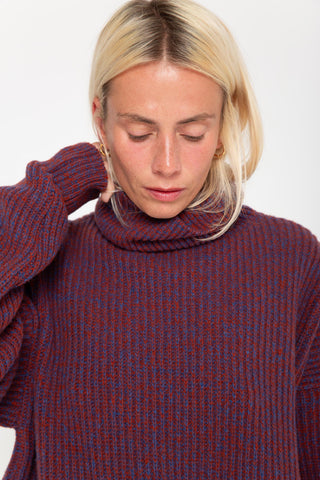 Virgin wool turtleneck sweater