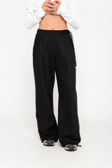 Black relaxed trousers