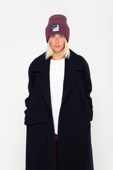 Navy wrap coat