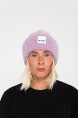 Lilac chunky alpaca beanie