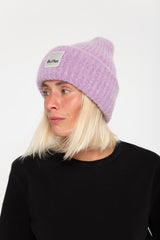 Lilac chunky alpaca beanie
