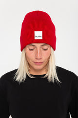 Red classic merino beanie