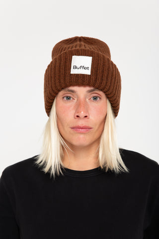 Brown chunky beanie