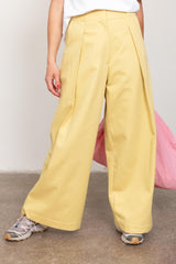 Yellow wide tailored trousers