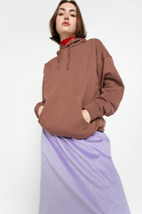 Brown unisex hoodie
