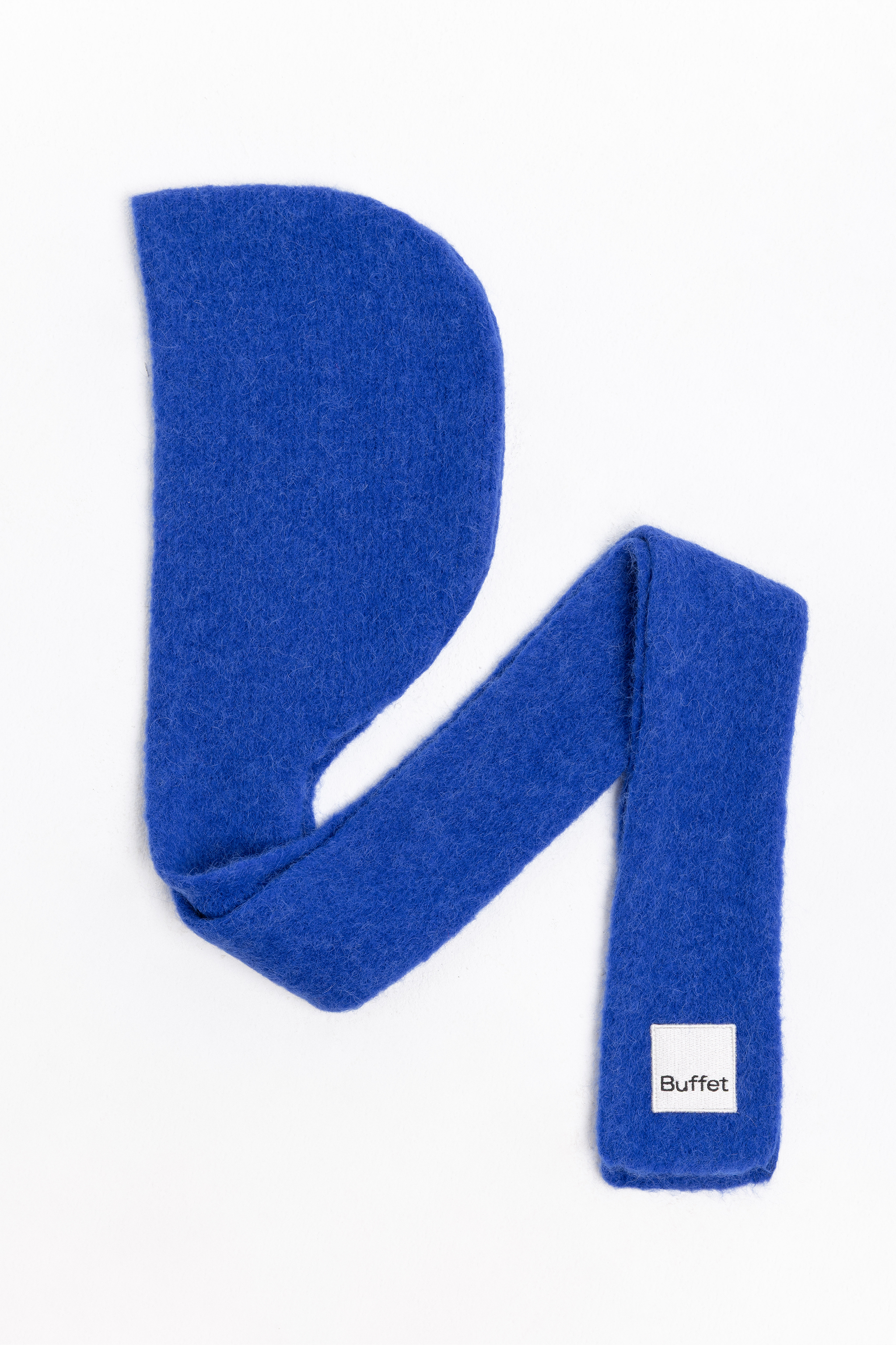 Royal blue alpaca balaclava scarf