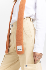 Rust alpaca balaclava scarf