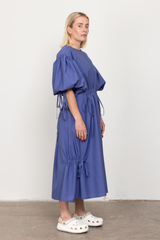 Violet long drawstring dress