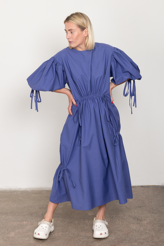 Violet long drawstring dress