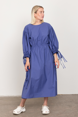 Violet long drawstring dress
