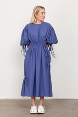 Violet long drawstring dress