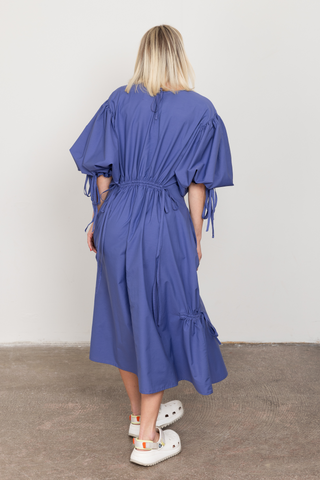 Violet long drawstring dress