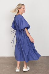 Violet long drawstring dress