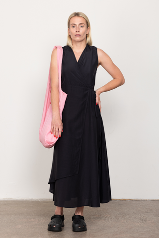 Black wrap dress