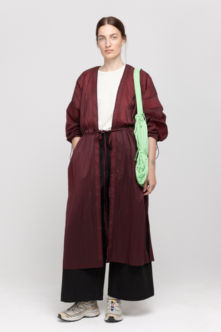 Burgundy kimono coat
