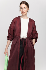Burgundy kimono coat