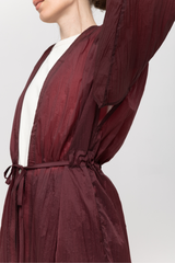 Burgundy kimono coat