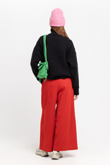 Black merino turtleneck sweater